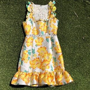 Endless Rose Yellow Floral Mini Dress